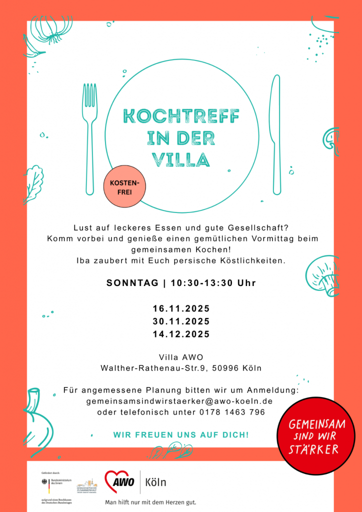 Persischer Kochtreff. NEUE Uhrzeit