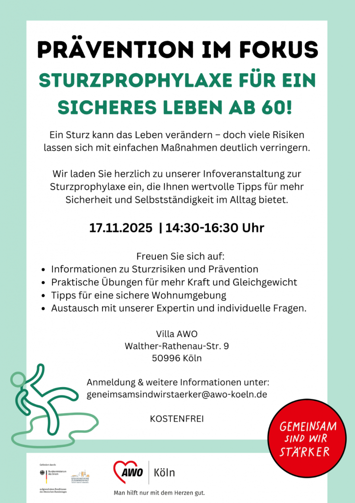 Prävention im Fokus. Sturzprophylaxe für ein sicheres Leben ab 60!