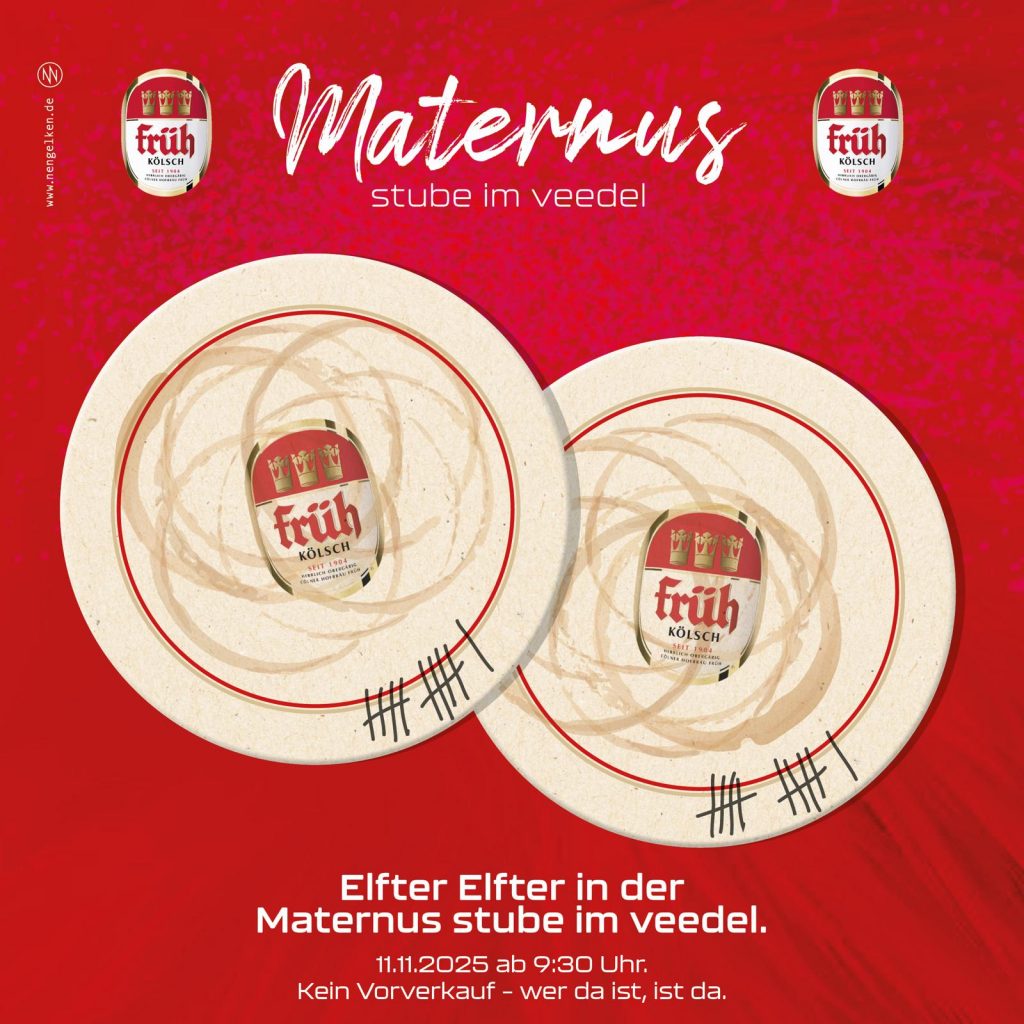 Elfter Elfter in der Maternus stube im veedel